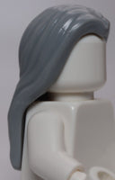 Lego Light Bluish Gray Minifigure Hair Long Parted in Center