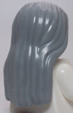 Lego Light Bluish Gray Minifigure Hair Long Parted in Center