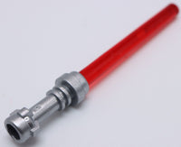 Lego 5x Metallic Silver Light Saber with Trans Red Bar Minifig Weapon