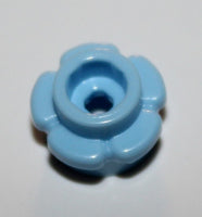 Lego 50x Bright Light Blue Plate Round 1 x 1 with Flower Edge 5 Petals