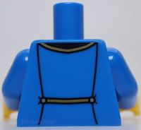 Lego Blue Torso Pirate Imperial Governor Coat White Panels Black Gold Buttons