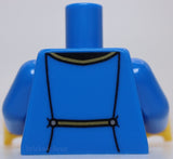 Lego Blue Torso Pirate Imperial Governor Coat White Panels Black Gold Buttons