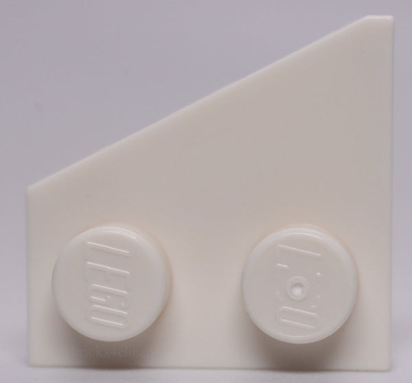 Lego 10x White Wedge Plate 2 x 2 Right