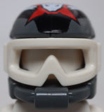 Lego Dark Bluish Gray Helmet Space Team Extreme Racers Logo Pattern with Visor