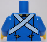 Lego Torso Imperial Soldier Uniform Jacket Open Black and Gold Trim White Vest