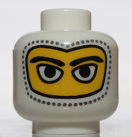Lego Minifig Head Balaclava Eyes Hole Stitching Trim  Whites Pattern Ferrari