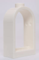 Lego 2x White Window  1 x 2 x 2 2/3 with Rounded Top