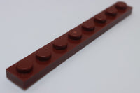 Lego 12x Reddish Brown 1 x 8 Plate