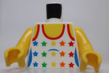 Lego White Torso Tank Top Rainbow Star Pattern Yellow Arms