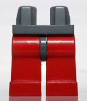 Lego Castle Red Minifig Legs with Dark Bluish Gray Hips