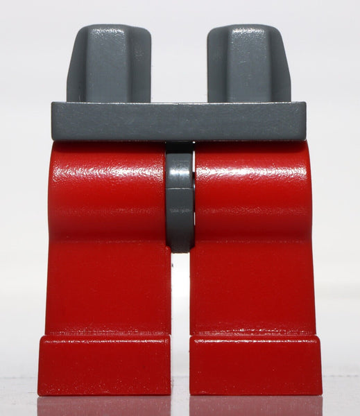 Lego Castle Red Minifig Legs with Dark Bluish Gray Hips