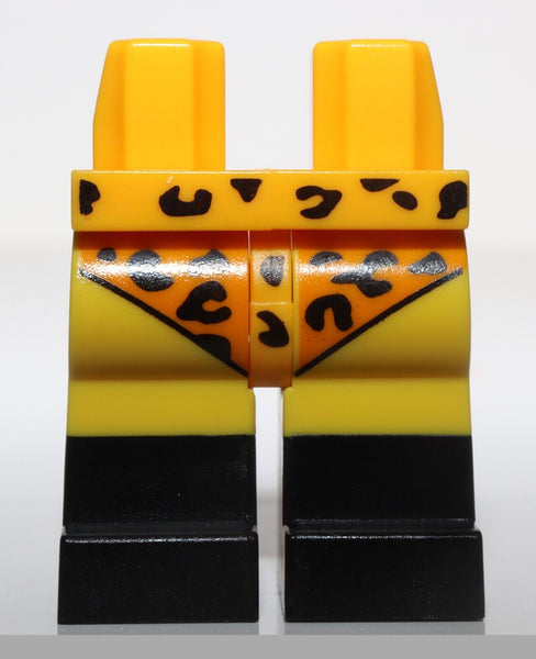 Lego Bright Light Orange Hips Yellow Legs Bright Light Orange Leotard Leopard