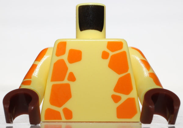 Lego Bright Light Yellow Torso Orange Giraffe Spots on Sides and Back Pattern