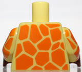 Lego Bright Light Yellow Torso Orange Giraffe Spots on Sides and Back Pattern