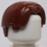 Lego Reddish Brown Minifig Hair Bowl Cut Parted in Center