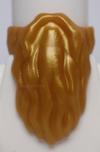 Lego Pearl Gold Minifig Beard Rounded End