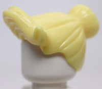 Lego Bright Light Yellow Minifig Headgear Hair Female Top Knot Bun and Forlock