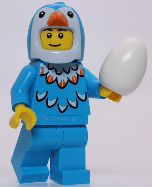 Lego Dark Azure Minifig Bird Costume Guy with Egg