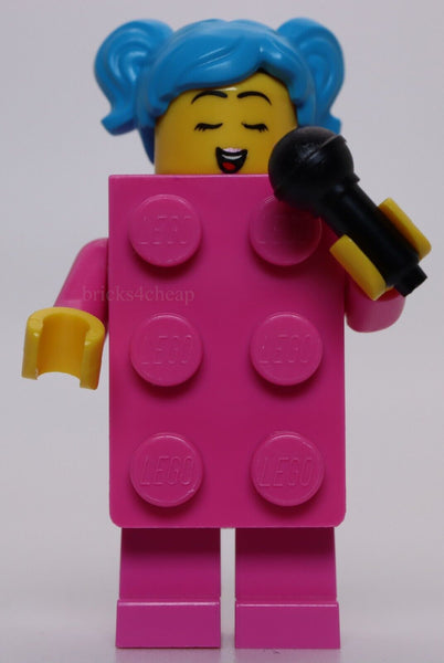 Lego Dark Pink Minifig Brick Costume 2 x 3 with Microphone