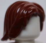 Lego Reddish Brown Minifig Hair Mid Length Tousled with Center Part