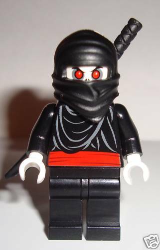 Lego Black Evil Ninja Skeleton Custom Minifig w/ Katana