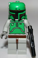 Lego Star Wars Boba Fett Light Gray Minifig w/ Black Blaster NEW