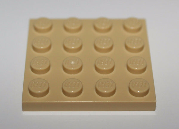 Lego 12x Tan Plate 4 x 4 NEW