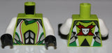 Lego Racers Torso White Silver Jacket w/ Team Extreme Logo on Back Pattern NEW