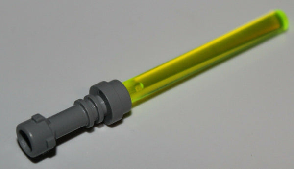Lego Star Wars Hilt w/ Trans Neon Green 4L Bar Light Saber Blade Minifig Weapon