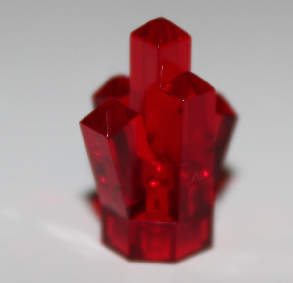 Lego 9x Trans Red Rock 1 x 1 Crystal 5 Point Jewel Ruby NEW