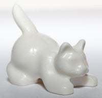 Lego White Cat Crouching Plain Kitten Kitty