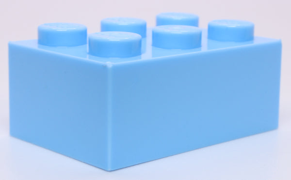 Lego 5x Bright Light Blue Brick 2 x 3