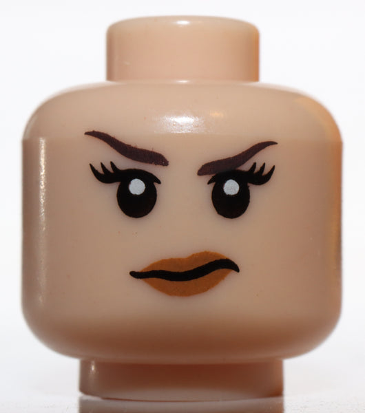 Lego Minifig Head Dual Sided Female Smile Annoyed Blocked Open Stud