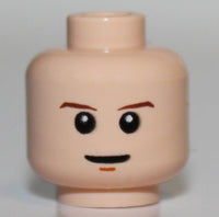 Lego Star Wars Minifig Head Male Luke Skywalker White Pupils Chin Dimple