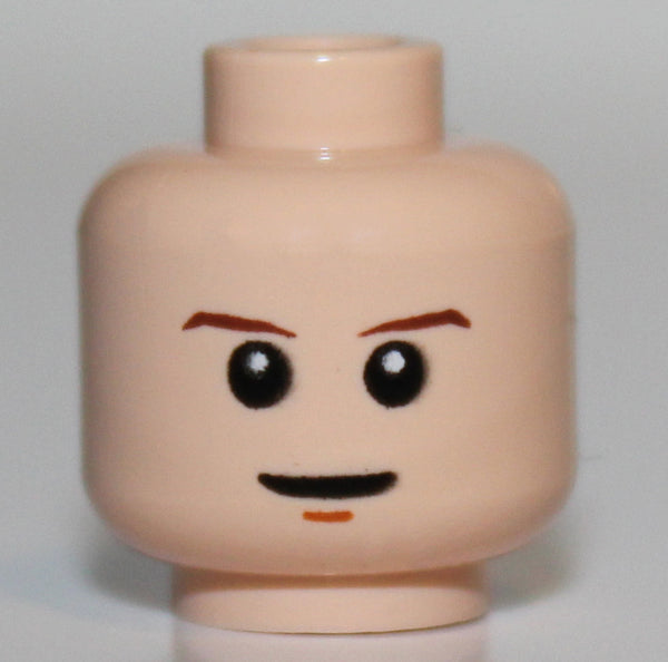 Lego Star Wars Minifig Head Male Luke Skywalker White Pupils Chin Dimple