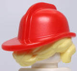 Lego Bright Light Yellow Minifig Hair Combo Hair Hat Side Bangs Bun