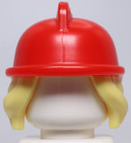 Lego Bright Light Yellow Minifig Hair Combo Hair Hat Side Bangs Bun