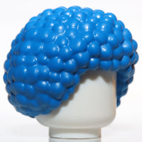 Lego Blue Minifig Bubble Style Afro Hair