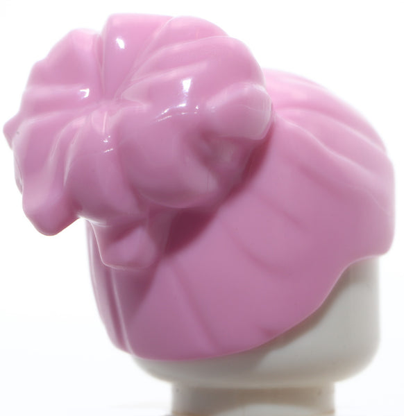 Lego Bright Light Pink Minifig Hair Female with Large High Bun