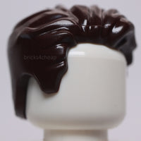 Lego Dark Brown Minifig Hair Swept Left Tousled