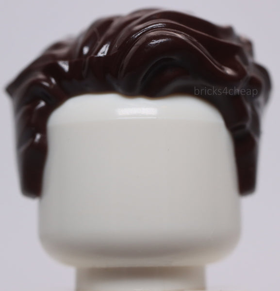 Lego Dark Brown Minifig Hair Swept Left Tousled