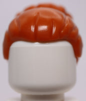 Lego Dark Orange Minifig Hair Female with Large High Bun