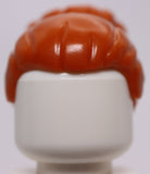 Lego Dark Orange Minifig Hair Female with Large High Bun