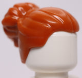 Lego Dark Orange Minifig Hair Female with Large High Bun