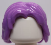 Lego Medium Lavender Minifig Hair Mid Length Tousled with Center Part