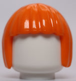 Lego 2x Orange Minifig Hair Short Bob Cut