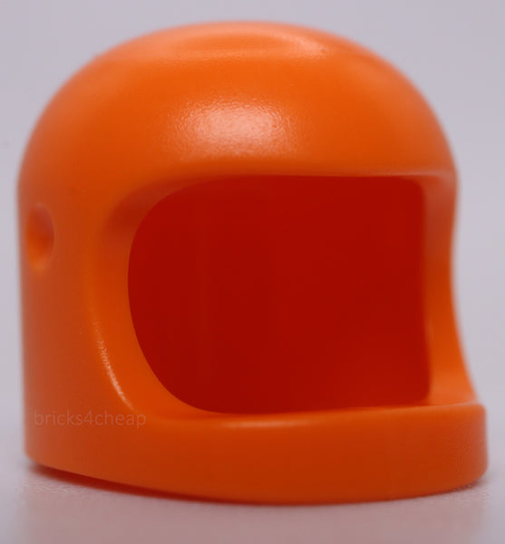 Lego Orange Helmet Space Town with Thick Chin Strap Visor Dimples