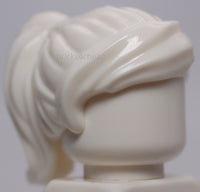 Lego White Minifig Hair Female Ponytail and Swept Sideways Fringe