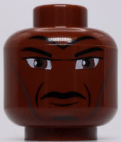 Lego Star Wars Reddish Brown Head Male Forehead Cheek Lines Furrow Mace Windu