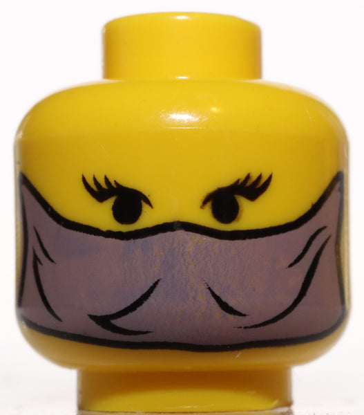 Lego Star Wars Yellow Minifig Head Alien Female Veil Gray Face Zam Wesell